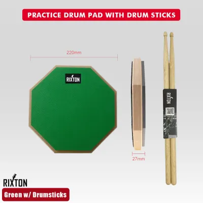 RIXTON 8 Inch Rubber Wooden Dumb Drum Practice Training Drum Pad for Jazz Drums Exercise(Practice Drum Pad 8 Inch)