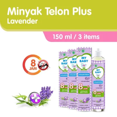 Paket 3 Pcs My Baby Minyak Telon Plus Eucalyptus/Lavender 150ml - Perlindungan 8 Jam untuk Kulit Lembut