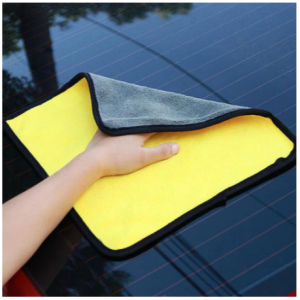 Kain Lap Mobil Microfiber 30x30 Warna kuning Abu Car cloth Universal Serba Bisa