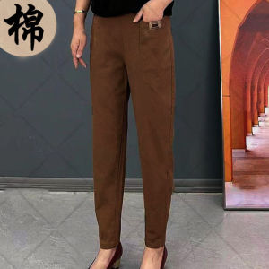 Casual Pants Higher Harem Pants Skin-friendly and Warm Moms Clothing Slimming and Slimming Breathable