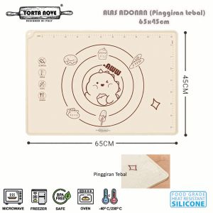 Alas Adonan Silikon 70x50 jumbo Tebal Anti selip Pinggiran TEBAL Kneading dough Silicone mat tepung