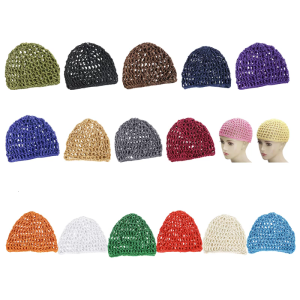 Hollowout Crochet Brimless Hat Simple Skull Cap Breathable Knitted Hat for Autumn Winter Fashion Hair Net Sleep Headwear