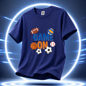 Mens Plus Size Game On Sports Ball Graphic T-Shirt OM294