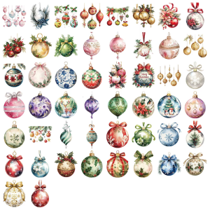 Christmas Tree Toll Sticker Collection 50Pcs Clear Holiday Deck For Donations Packaging