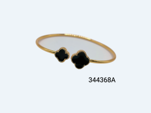 Gelang bangle lentur untuk wanita bunga hitam ukuran bisa di bentuk