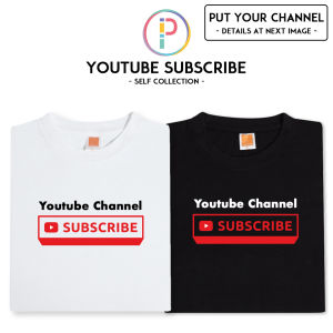 [Adult/Kid] Youtube Channel Subscribe Content Creator Influencer Tee Baju T-shirt Youtuber Custom Name/Text