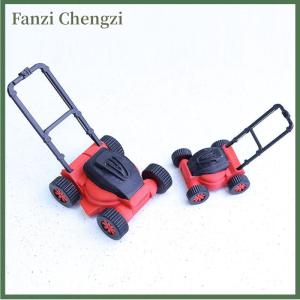 Fanzi 1 Piece Miniature Furniture Accessories 1:12 1:18 Dollhouse Lawn Mower Model Simulation Childrens Garden Mower Toy Repair Tool
