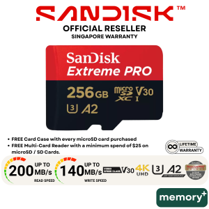 SanDisk Extreme Pro microSD Card 4K U3 V30 UHS-I C10 32GB 64GB 128GB 256GB 512GB 1TB 2TB QXCG QXCU QXCD  For DJI Insta360