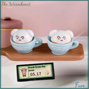 【The Warmheart】 10 Pcs Dollhouse Miniatures Puppy Snow Top Coffee Mug Model Micro Landscape Ornaments Pretend Play Toys DIY Accessories Material