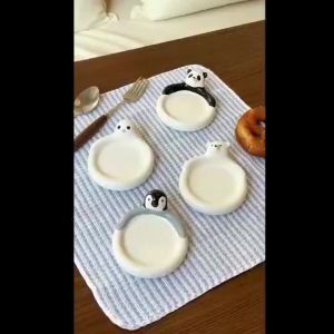 xpkQ Cute Ceramic Plate Jewelry Tray Desktop Storage Small Plate Ring Earrings Storage Dish Snacks Condiments Plate Home Decoration J6H9P