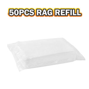 PRADO MALAYSIA Kitchen Tissue Mop 50pcs Disposable Rags Magic Brush Stains Absorb Wipes Deep Cleaning Brush With Handle Mop Tisu 纸巾拖把