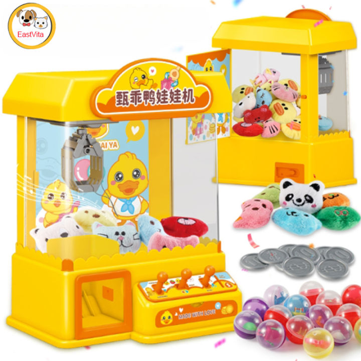 Claw Machine For Kids With Light Sounds Mini Coin-operated Electric ...