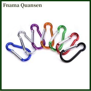 Fnama พวงกุญแจอลูมิเนียมห่วงเกี่ยวคาราบิเนอร์ห่วงรูปตัว D พวงกุญแจคลิปหนีบคาราบิเนอร์ตะขอสำหรับตั้งแคมป์