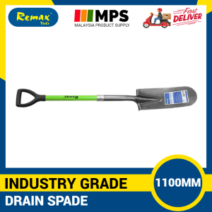 REMAX Long Drain Spade with Fiberglass Handle Cleaner Spade Shovel Cangkul Longkang Cangkul Tanah Skop Tanah