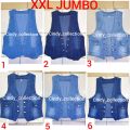 ROMPI JEANS WANITA JUMBO XXL ROMPI WANITA JUMBO DENIM VEST JEANS OUTER WANITA TERBARU ROMPI CEWEK ROMPI WANITA. 