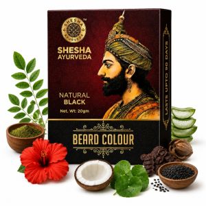 Shesha Ayurveda Natural Black Beard Colour | No Ammonia No Peroxide No Bleach | 20g
