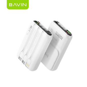 BAVIN PC1066 10000mAh 22.5W Fast Charging Portable Powerbank Built-In Cable for USB-C Input Output Port w/ Magnetic Ring