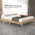 Queen Bed - MILLERS Series - 1 Color - Zen Style Queen Bed - Katil Queen Kayu - Katil Queen - Beds. 