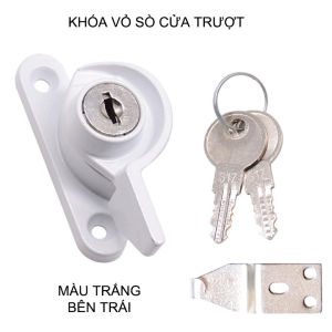 01 Khóa cửa vỏ sò bằng hợp kim kẽm dùng cho cửa sổ trượt lùa kèm 2 chìa khóa