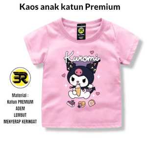 Kuromi kaos anak 1 sampai 10 tahun / T - SHIRT / KASO DISTRO KUROMI