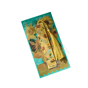 Hollow Metal Bookmarks Book Page Marker Oil Painting Theme Book Marker with Tassels for Book Lover Scrapbooking Reading