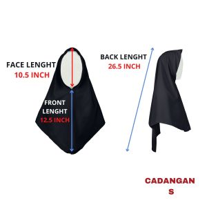 🔸TUDUNG SEKOLAH PENGAWAS HITAM (2LAPIS) - TS006