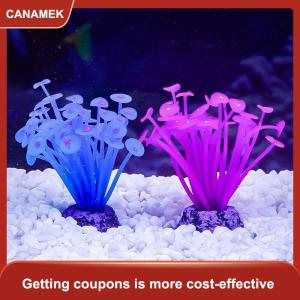 【CANAMEK】 Silicone nấm nhân tạo Fish Tank Aquarium nước san hô thực vật trang trí dưới nước quarium Fish Tank phụ kiện trang trí