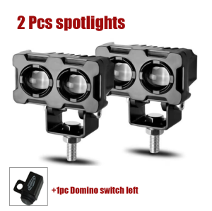 selling🔥 LED sports light motorcycle light 2LEDS 6000K fog headlight 12V 24V suitable for motorcycle SUV laser spotlight