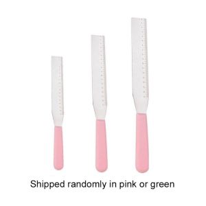 MUKANG 3PCS with Markings Stainless Steel Cake Cream Spatula 8/10/12 in Non-slip Handle Right Angle Spatula Durable Rust-proof Icing Spatula Butter