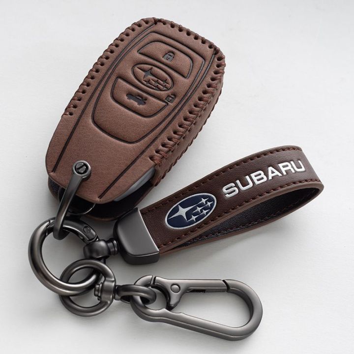 Genuine Leather Smart Folding Flip Car Key Case Cover Shell Zinc