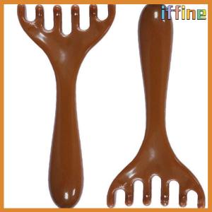 IFFINE Six-Claw Head Meridian Massage Comb Wide Tooth Anti-static Back Scratcher Handheld Massage Gua Sha Tools for Promote Blood Circulation