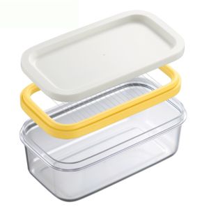 NOBLELYN Stainless Steel Butter Slicer Cutter Easy Cutting Two Sticks Butter with Lid Butter Slicer Container  Easy to Use Butter Box for Fridge