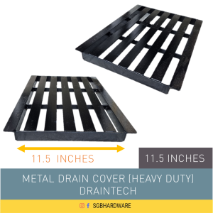 Metal Drain Cover (Heavy Duty) Support Car Truck Warehouse Drain Grating Penutup Longkang - Various Size Black ( 6 - 11.5 inches) +