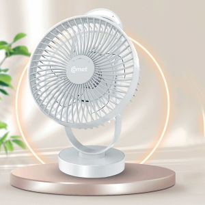 Quạt Sạc Tích Điện Comet CRF1606 Chính Hãng Pin Lithium 3 Cấp Gió Có Đèn Led Dùng Lâu