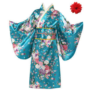 Japanese Traditional Dress Kimono Robe for Kids Girls Costume