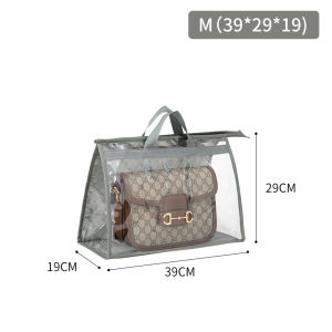 XPERO Transparent Handbag，Waterproof and Dustproof Proof Clear Purse Handbag with Zipper Protector Top Quality Organizer Hanging Moisture Proof Bag Protection Dust Cover Storage Bag