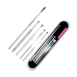 Korek Kuping 5in1 stainless steel / 5 in 1 Alat Pembersih telinga 1 set isi 5 pcs anak dan dewasa