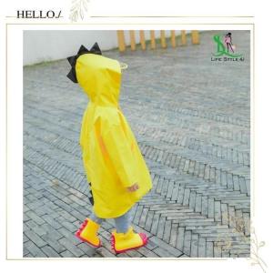 Áo Mưa Trẻ Em Khủng Long Dễ Thương Có Mũ Trong Suốt – Vải EVA Chống Thấm Nhẹ Mềm Bé Mặc Thoải Mái