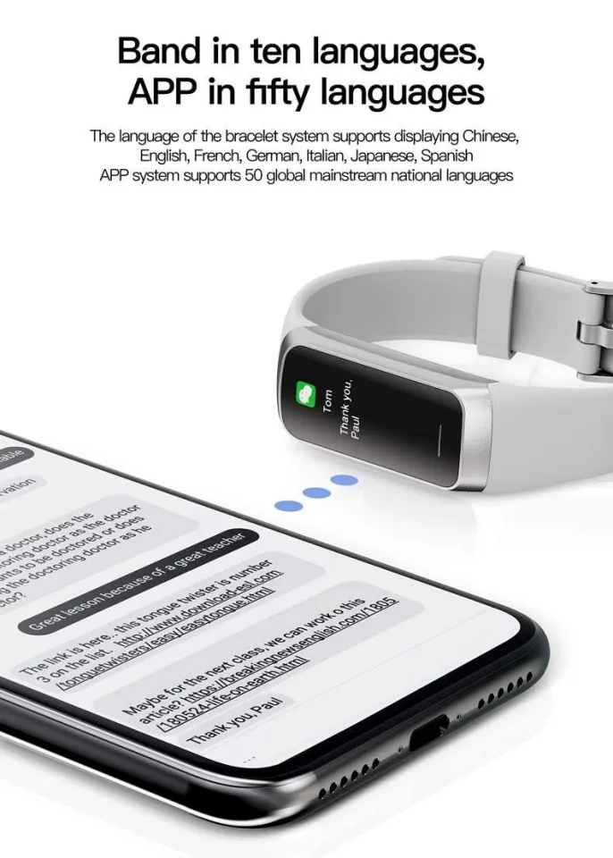 XIAOMI 2023 NEW BT Smart Band Watch Body Thermometer Sports