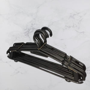 12PCS PLASTIC ROUND HANGER WITH NON SLIP HOOK CLOTHES HANGER ORGANIZER