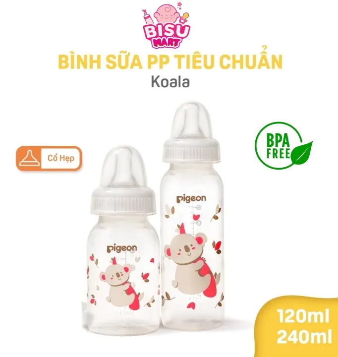 Bình Sữa cổ hẹp Pi.geon 240ml 120ml Bình Sữa PP Tiêu Chuẩn BPA Free
