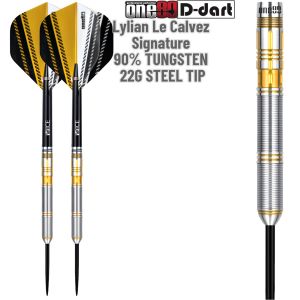 ONE80 STEEL TIP DARTS - 22G LYLIAN LE CHALVEZ SIGNATURE VHD 90% TUNGSTEN ORIGINAL STEEL DART (ARROW DART KELULI)