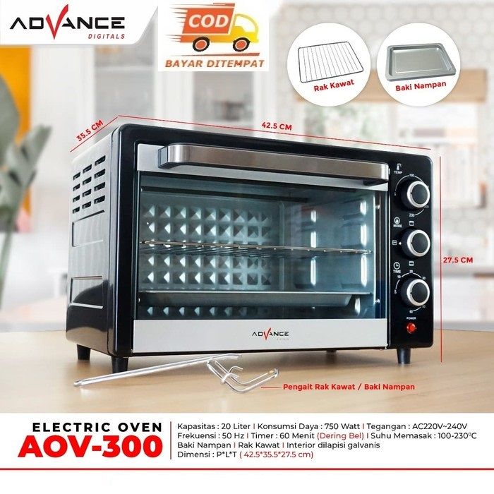Advance Oven Listrik 20 Liter AOV-300 / Oven Listrik 20 Liter hemat listrik