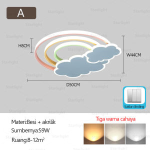 Lampu kamar anak-anak lampu kamar led kreatif baru lampu kamar led 3 warna lampu pelindung mata lampu langit-langit lampu langit-langit kamar tidur sederhana modern