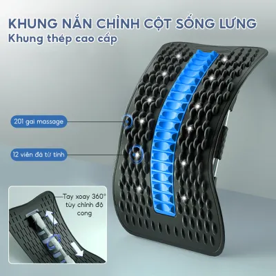 Khung nắn chỉnh định hình cột sống lưng EMA 3 túi khí điều chỉnh được cao thấp ngay khi nằm
