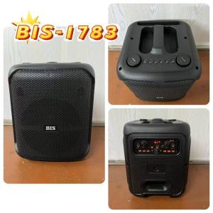 BIS-1783 KARAOKE Bluetooth Outdoor Boomboxes FM Radios Portability Wireless USB SD Rechargeable Speakers Free Wireless Mic