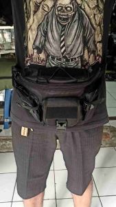 tas pinggang hitam tactical/weistbag tactical