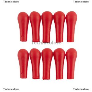 [COD] Technicolore หัวหลอดหยดยางสีแดง10ชิ้นใส่ขวดปิเปตอุปกรณ์ห้องปฏิบัติการ