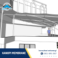 Canopy membran bergaransi - tenda Membrane tempat parkir Jakarta - kanopi atap membrane murah. 