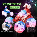 RC Stunt Car 360 Degree Anti-Collision With Light & Music Tornado Twister Spin Remote Control Car 360° Stunt RC Car Mainan budak lelaki Gift| DaQueen. 